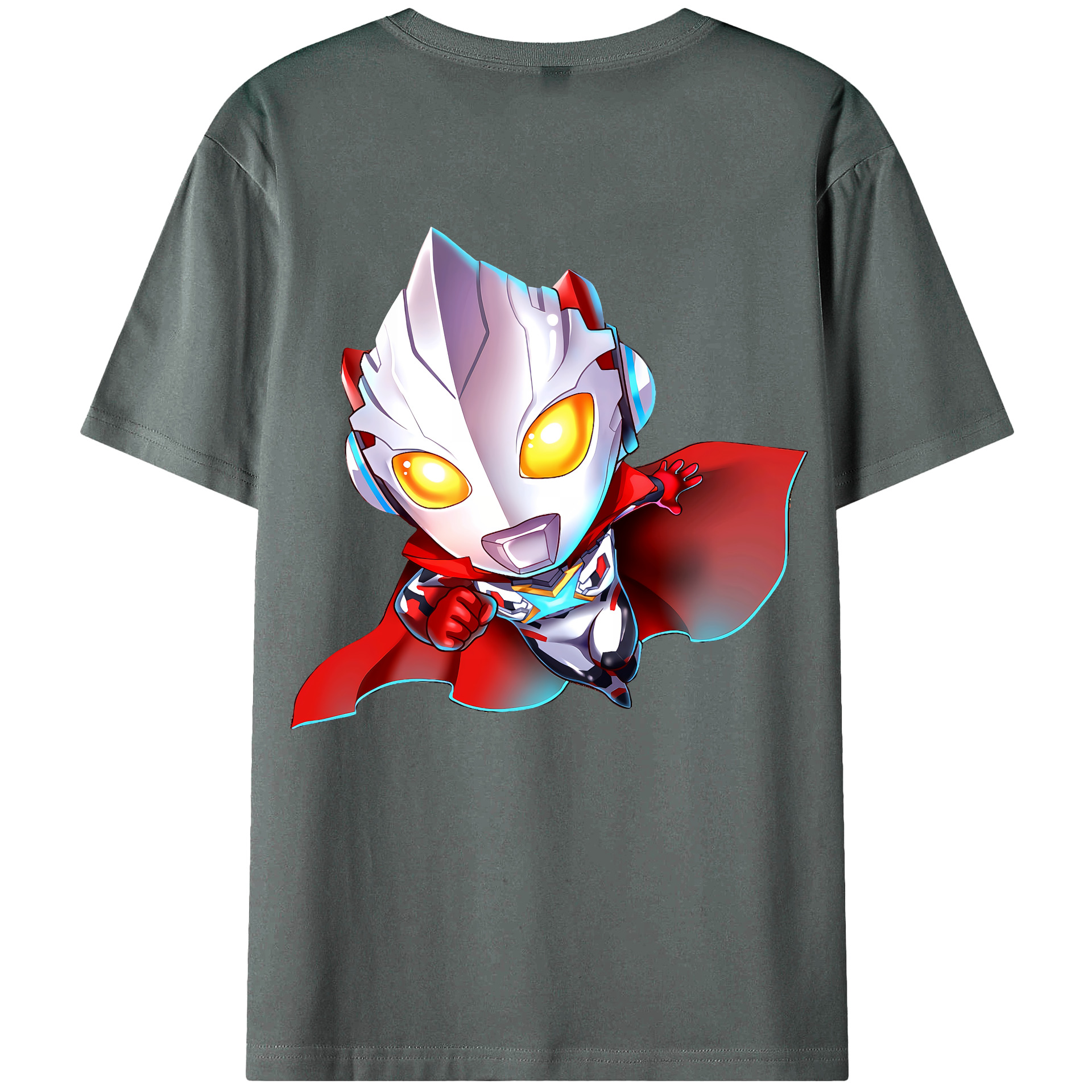 （画像用） ウルトラマン Ultraman 綿100％ メンズ半袖Tシャツ（バックプリント） 通気性